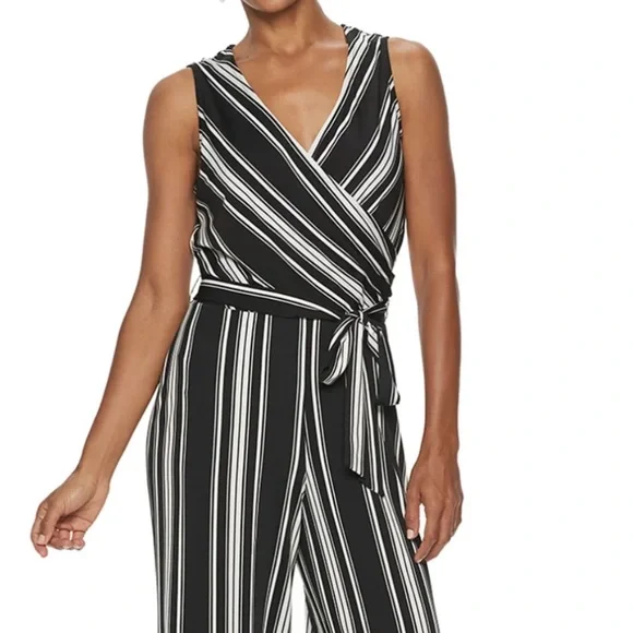 Nina Leonard Striped Jumpsuit - Picture 4 of 11